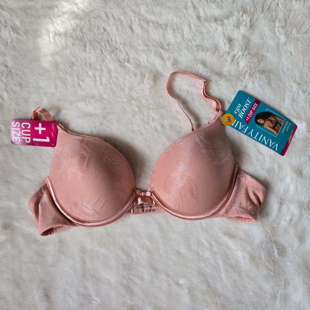 NWT - Vanity Fair Ego Boost Pink Bra